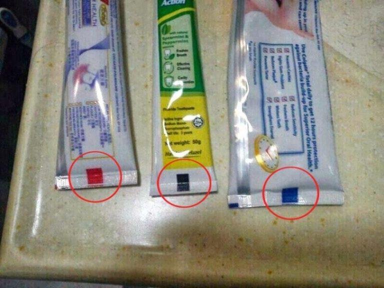 Обращайте внимание на цвет квадратика на тюбике зубной пасты при покупке! Это очень важно!
